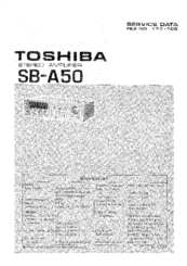 Toshiba SB-A50 Service Data