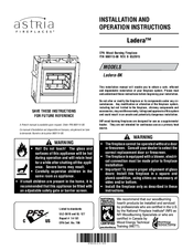 Astria Ladera-BK Installation And Operation Instructions Manual