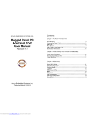 Acura Embedded AcuPanel 17v2 User Manual
