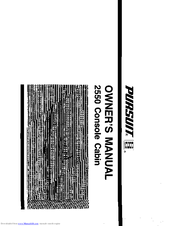 PURSUIT 2550 Console Cabin Owner's Manual