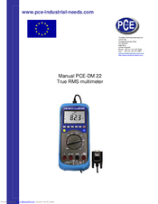 PCE Instruments PCE-DM 22 Manual