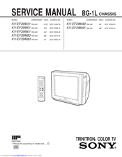 Sony TRINITRON KV-EF29M31 Service Manual