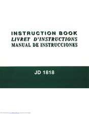 Janome JD 1818 Instruction Book