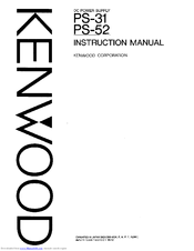 Kenwood PS-31 Instruction Manual