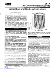 Carrier 38TH Installation And Start-Up Instructions Manual