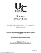 UC Living Rosmore Owner's Manual