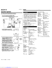 Sony SS-CR350 User Manual