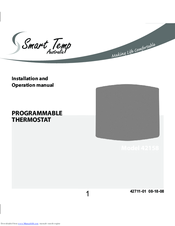 Smart Temp 42158 Installation And Operation Manual