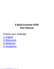 E-Boda Essential A70 User Manual