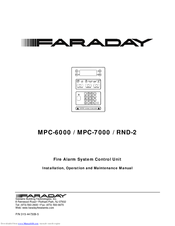 Faraday MPC-6000 Installation, Operation And Maintenance Manual
