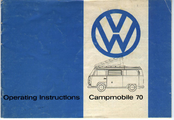 Volkswagen Campmobile 70 Operating Instructions Manual