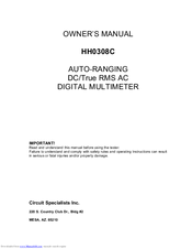 Colluck HH0308C Owner's Manual