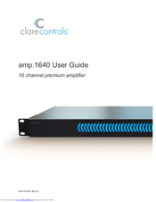 Clare Controls amp.1640 User Manual