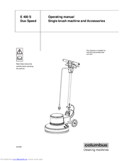 Columbus E 400 S Duo Speed Operating Manual