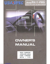 USA SPECS PA11-VW6 Owner's Manual