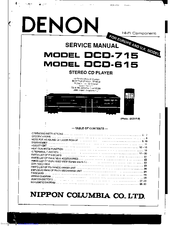 Denon DCD-715 Service Manual