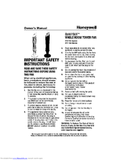 Honeywell Quietset Hy 108 Series Manuals Manualslib