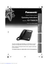 Panasonic KX-TS600CB Operating Instructions Manual