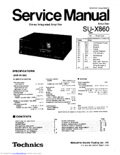 Technics SU-X860 Service Manual