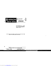 Hitachi CT4532 Service Manual