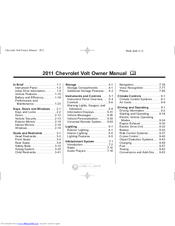 Chevrolet 2011 Volt Owner's Manual