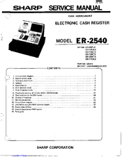 Sharp ER-2540 Service Manual