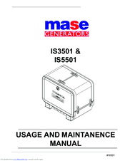Mase IS3501 Use And Maintenance Manual