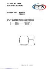 Argo AEI826SH Technical Data & Service Manual
