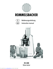 Rommelsbacher ES 240 Instruction Manual