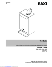 Baxi Duo-tec 28 LPG Combi ErP User Manual