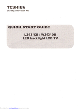 Toshiba L243*DB Quick Start Manual