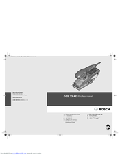 Bosch GSS 23 AE Original Operating Instructions