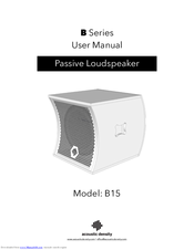 Acoustic Density B15 User Manual