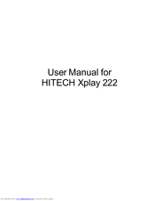 Hitech Xplay 222 User Manual