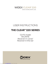 Widex CLEAR Series C2-FS User Instructions