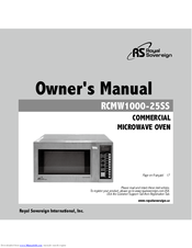 Royal Sovereign RCMW1000-25SS Owner's Manual