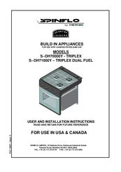 spinflo S~OH70000Y User And Installation Instructions Manual