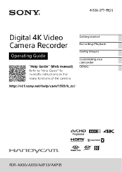 Sony Handycam FDR-AP33 Operating Manual