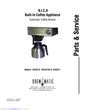 Brewmatic 1033511 Service Manual