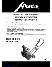 Mantis 8120-00-38 Operator's & Parts Manual