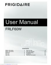 Frigidaire FRLF55W User Manual