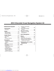 Chevrolet 2012 Cruze Owner's Manual
