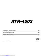 Koch Guitar Electronics ATR-4502 Operating Instructions Manual