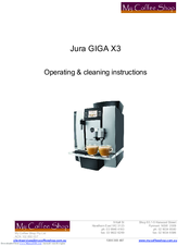 Jura Giga X3 Professional Manuals 