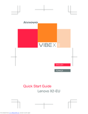 Lenovo X2-EU Quick Start Manual
