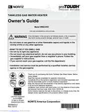 Noritz ProTouch NR83-DVC-NG Owner's Manual