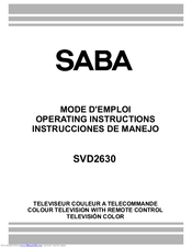 Saba SVD2630 Operating Instructions Manual