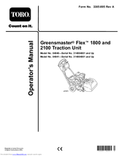 Toro Greensmaster Flex 1800 Operator's Manual
