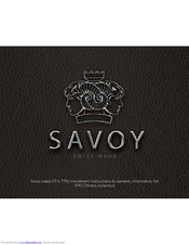 Swiss Savoy Instruction Manual
