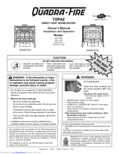 Quadra-Fire TOPAZ Direct Vent Room Heater 839-1290 Installation And Operation Maintenance Owner's Manual